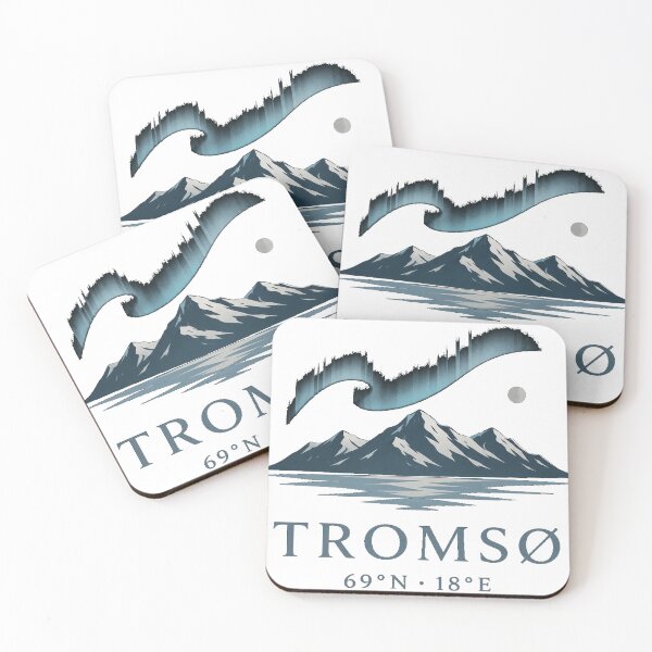 Item preview, Tromsø Norway Coordinates – Arctic Travel Art designed and sold by ChicClicker.