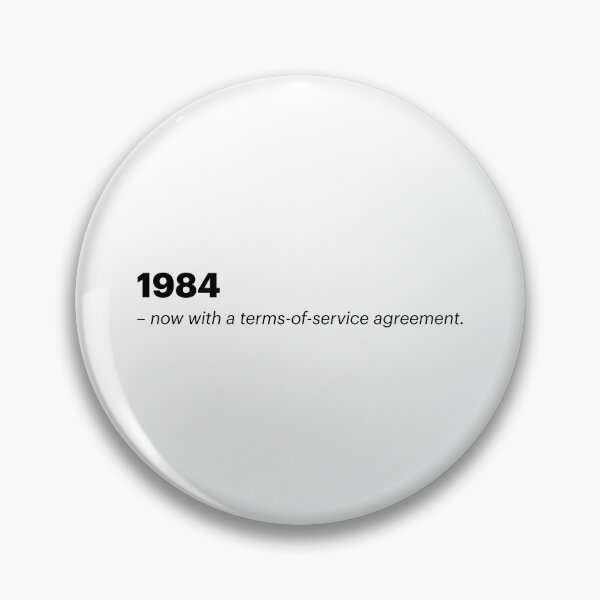 Item preview, 1984 - now with a terms-of-service agreement | Orwellian AI Meme (Black text) designed and sold by STUDIO-72.