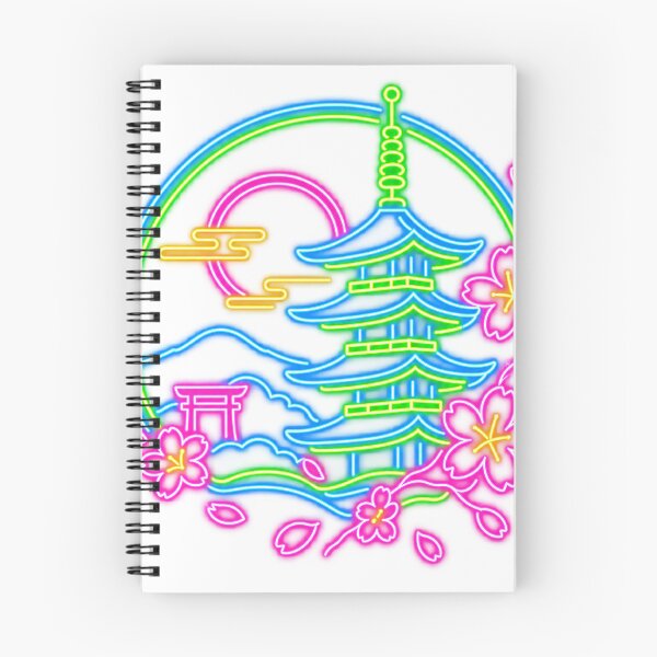 Item preview, Neon Kyoto Pagoda – Retro Japanese Night designed and sold by アミヤジャ.