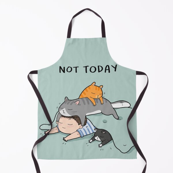 Item preview, Not Today Funny Lazy Sleeping Cats Stacked On Boy Graphic Art designed and sold by The Upside Down.