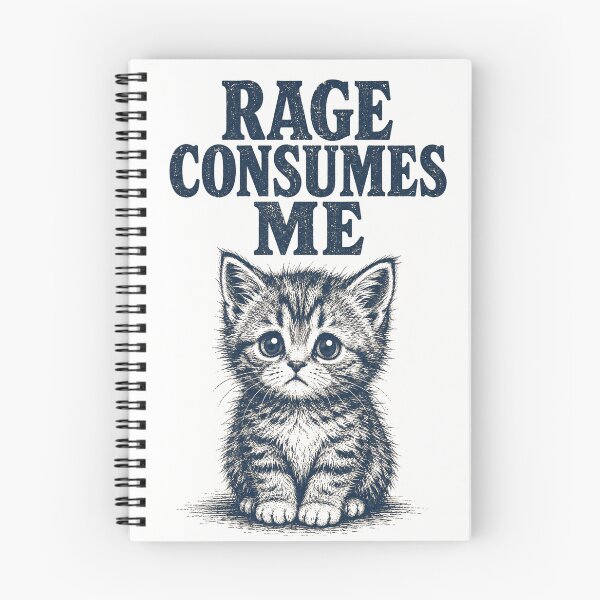 Item preview, Rage Consumes Me Cute Kitten Vintage Graphic designed and sold by WILLIAMS-BR.