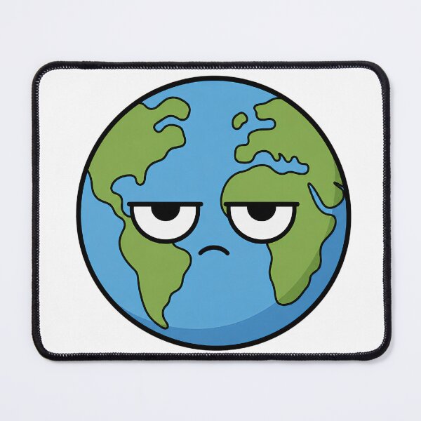 Item preview, Funny RBF Earth, Unimpressed Planet Earth, Grumpy World designed and sold by Bitchy Little Things.