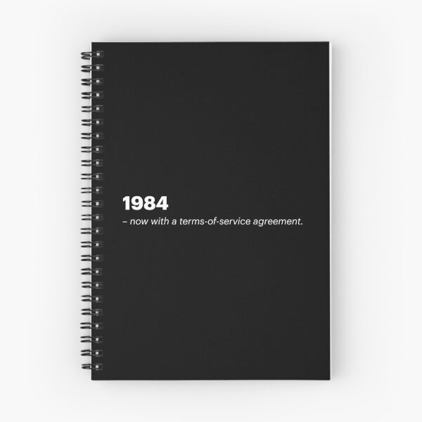 Item preview, 1984 - now with a terms-of-service agreement | Orwellian AI Meme (White text) designed and sold by STUDIO-72.