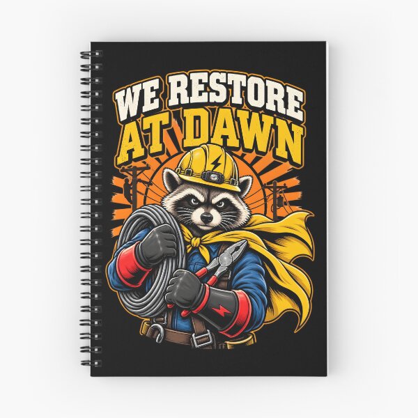 Item preview, We Restore At Dawn Funny Power Electrical Lineman Raccoon Humor designed and sold by clothesy7.