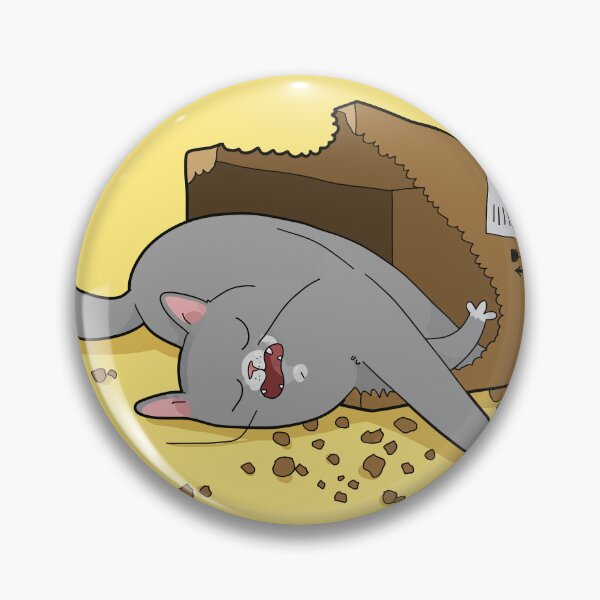 Item preview, Funny Sleeping Grey Cat In Chewed Cardboard Box Liquid Cat Art designed and sold by The Upside Down.