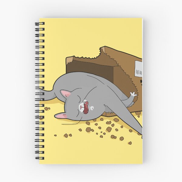 Item preview, Funny Sleeping Grey Cat In Chewed Cardboard Box Liquid Cat Art designed and sold by The Upside Down.