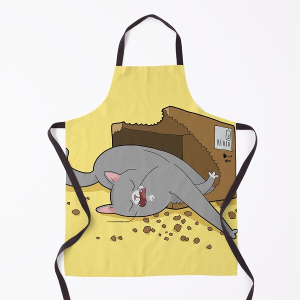 Item preview, Funny Sleeping Grey Cat In Chewed Cardboard Box Liquid Cat Art designed and sold by The Upside Down.