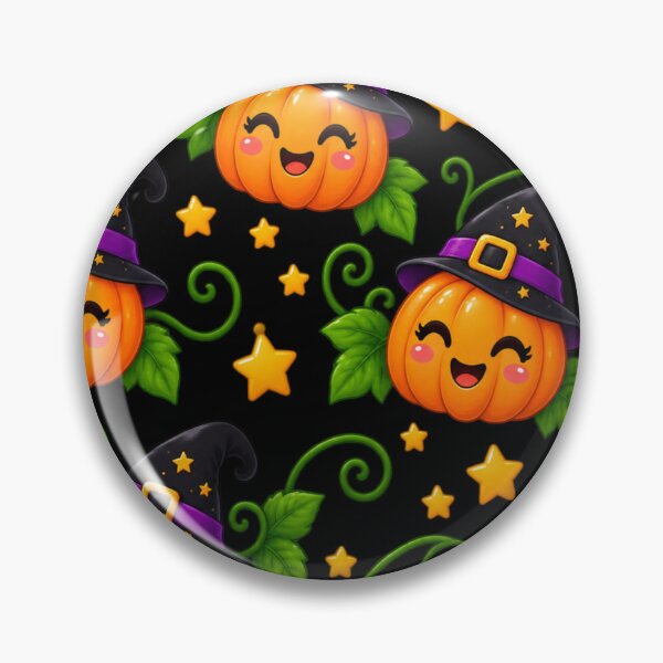 Item preview, Halloween pumpkin pattern designed and sold by AvalonTshirts.