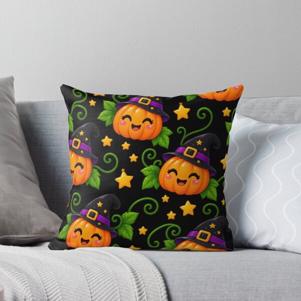 Item preview, Halloween pumpkin pattern designed and sold by AvalonTshirts.