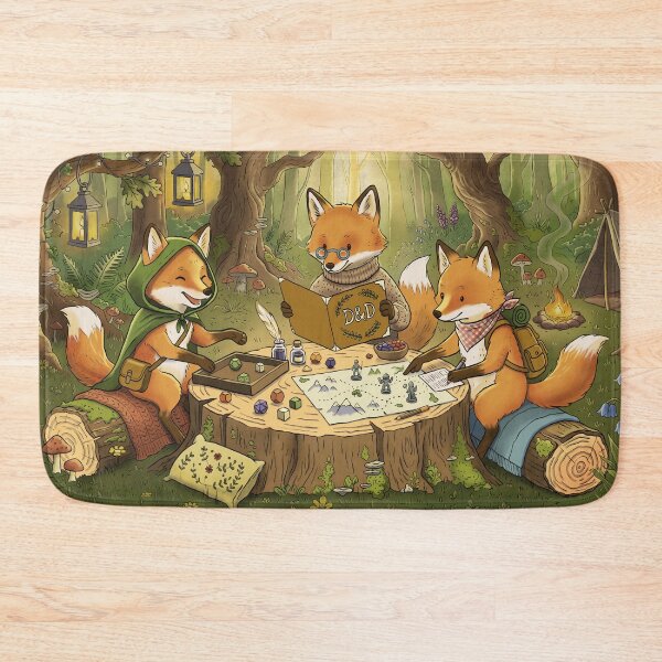 Item preview, Cozy Woodland Foxes Playing D&D (Cottagecore Tabletop RPG Illustration) designed and sold by NataliRubchik.