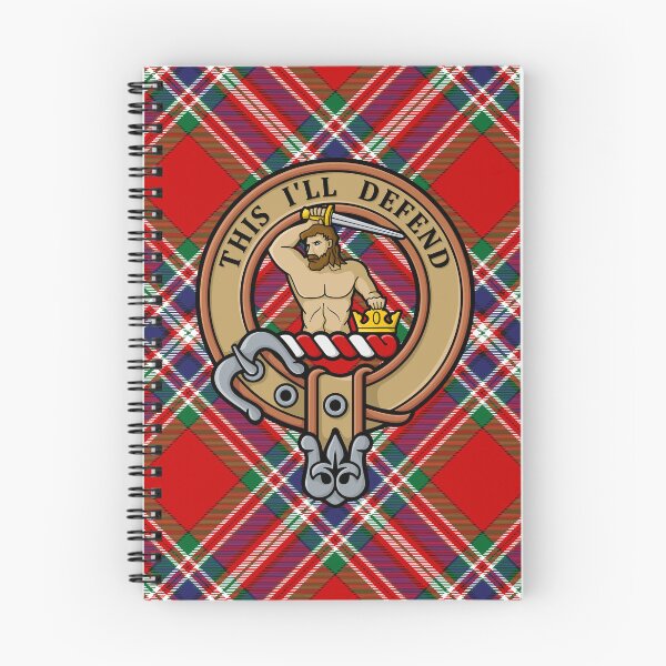 Item preview, Clan MacFarlane Crest over Red Tartan designed and sold by sifis.