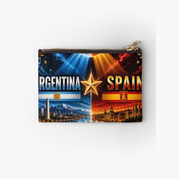Item preview, Argentina vs Spain Football Poster – Cosmic Neon Soccer Rivalry Art designed and sold by Nexus Space.