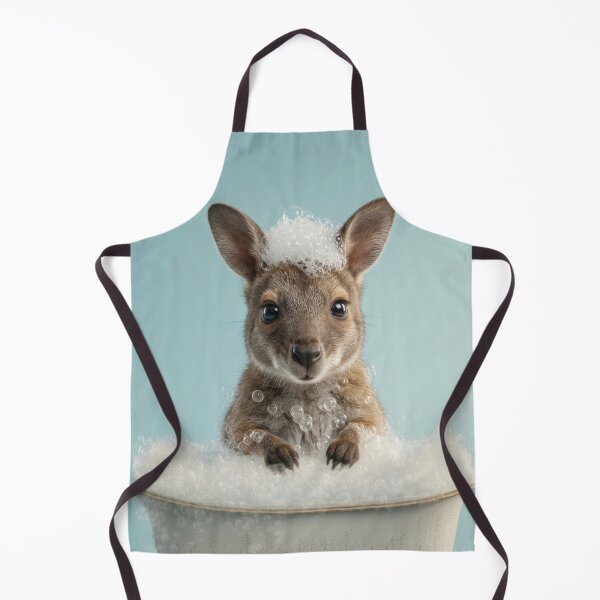 Item preview, Baby Wallaby Bubble Bath Cute Nursery Bathroom Wall Art designed and sold by LazyOwlStore.