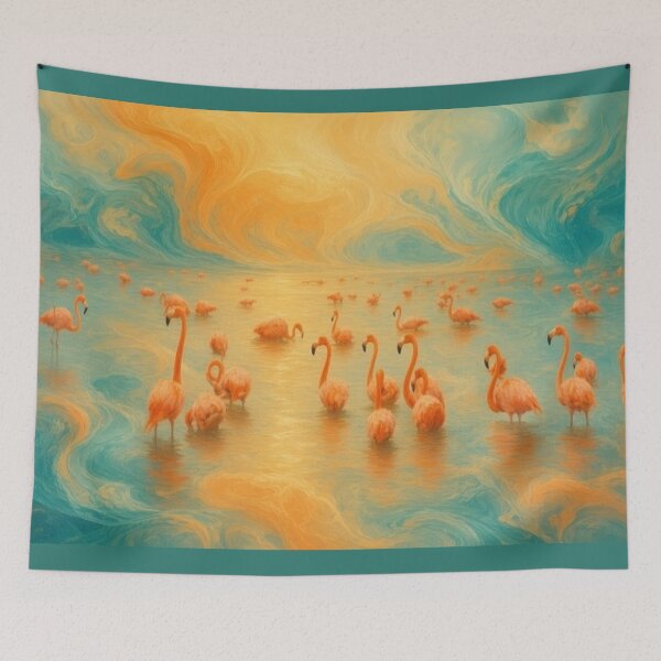 Item preview, Dreamy Pink Flamingos designed and sold by zupedesign.