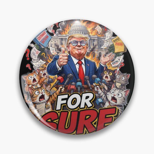 Item preview, Trump Government Shutdown Cat Press Conference designed and sold by Retro Whiskers.