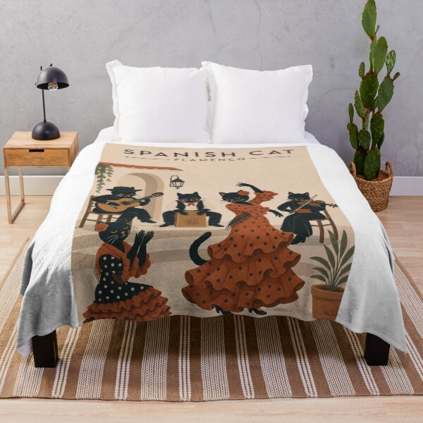 Item preview, Banda de flamenco Gato Español Arte Vintage designed and sold by Wandered North.
