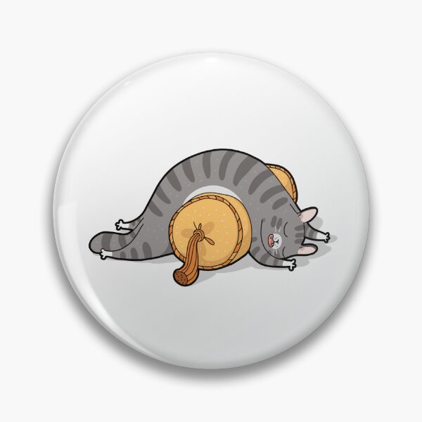 Item preview, Funny Sleeping Grey Tabby Cat Melting Over Cushion Liquid Cat Graphic Art designed and sold by The Upside Down.