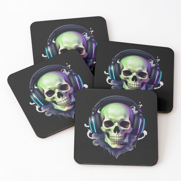 Artikelvorschau, Neon Gamer Skull – Gaming Headset Design entworfen und verkauft von Revyra Design .