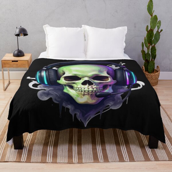 Artikelvorschau, Neon Gamer Skull – Gaming Headset Design entworfen und verkauft von Revyra Design .