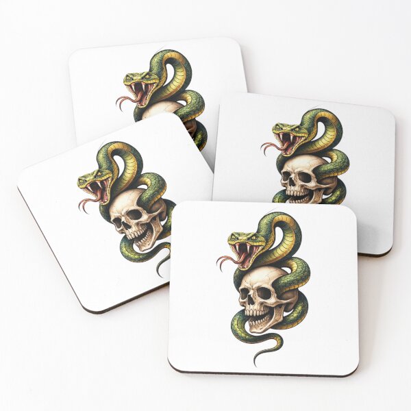 Item preview, Snake, human skull. designed and sold by CHRIST5000.