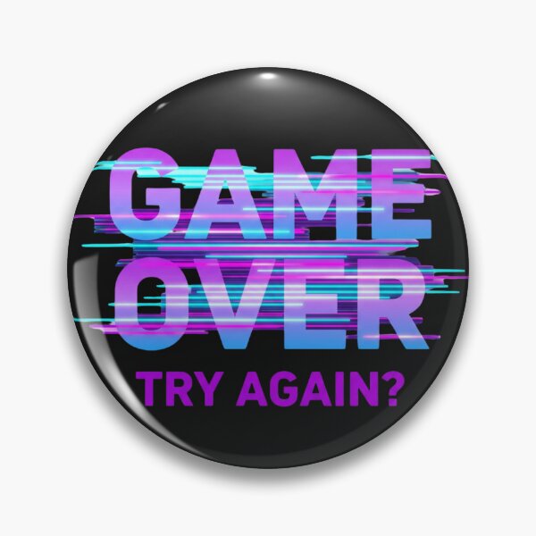 Item preview, Game Over Try Again – Retro Glitch Gamer Typography designed and sold by Revyra Design .