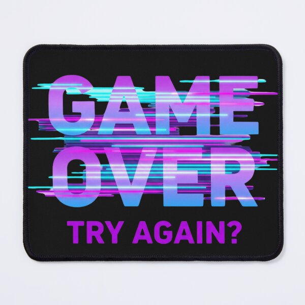 Item preview, Game Over Try Again – Retro Glitch Gamer Typography designed and sold by Revyra Design .