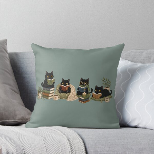 Item preview, Black Cat Reading Shirt Book Lover Cat Tee Cozy Reader Gift For Her Cat Mom Shirt Librarian Teacher Bookish Merch designed and sold by LessIsLoud.
