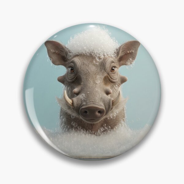 Item preview, Baby Warthog Bubble Bath Cute Nursery Bathroom Wall Art designed and sold by LazyOwlStore.