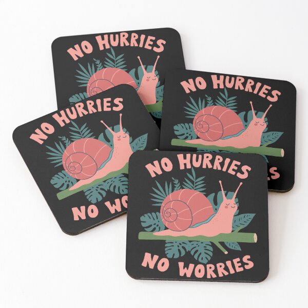 Item preview, No Hurries No Worries Funny Botanical Snail  designed and sold by Doodlywood.