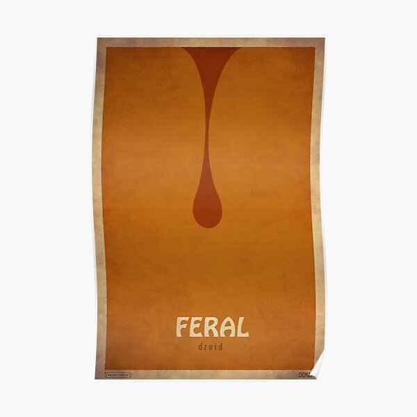 Feral Druid - WoW Minimalism Poster