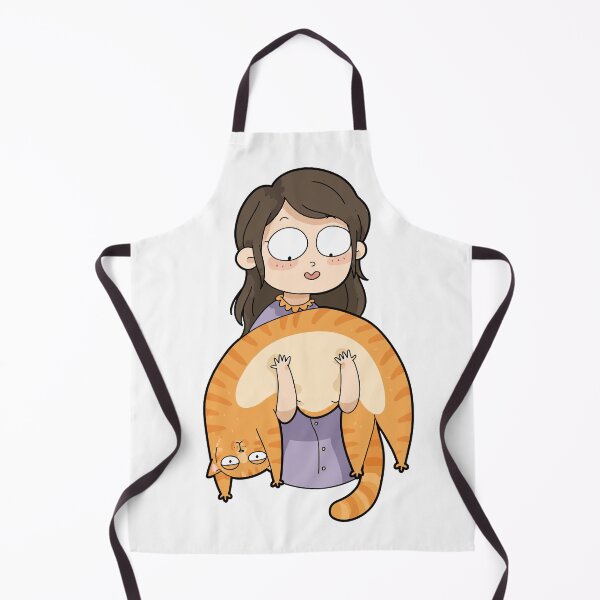 Item preview, Funny Girl Holding Bending Orange Cat Cats Are Liquid Fat Tabby Graphic Art designed and sold by The Upside Down.