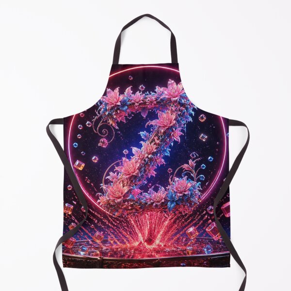 Item preview, Floral Letter Z Neon Fantasy – Pink Lilies & Sapphire Flowers Comforter and Shower Curtain. designed and sold by fbtrisha.
