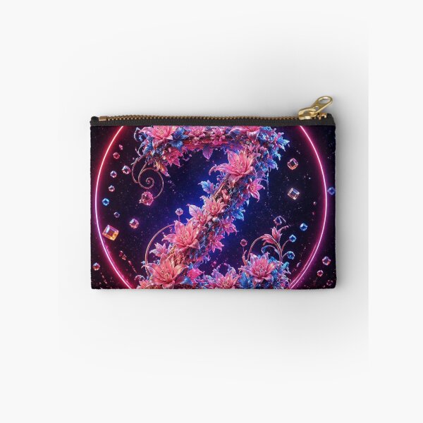 Item preview, Floral Letter Z Neon Fantasy – Pink Lilies & Sapphire Flowers Comforter and Shower Curtain. designed and sold by fbtrisha.