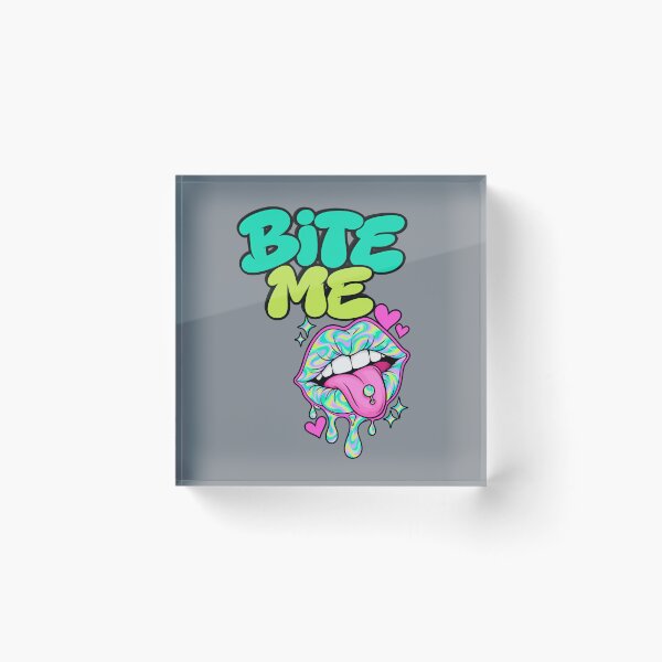 Item preview, Bite Me – Holographic Lips & Tongue T-Shirt designed and sold by Aimetoi.