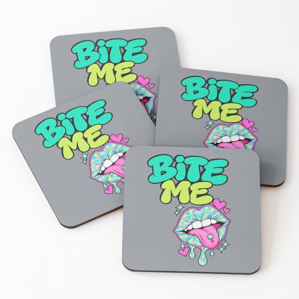 Item preview, Bite Me – Holographic Lips & Tongue T-Shirt designed and sold by Aimetoi.
