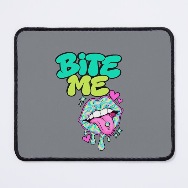 Item preview, Bite Me – Holographic Lips & Tongue T-Shirt designed and sold by Aimetoi.