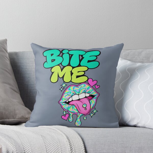 Item preview, Bite Me – Holographic Lips & Tongue T-Shirt designed and sold by Aimetoi.