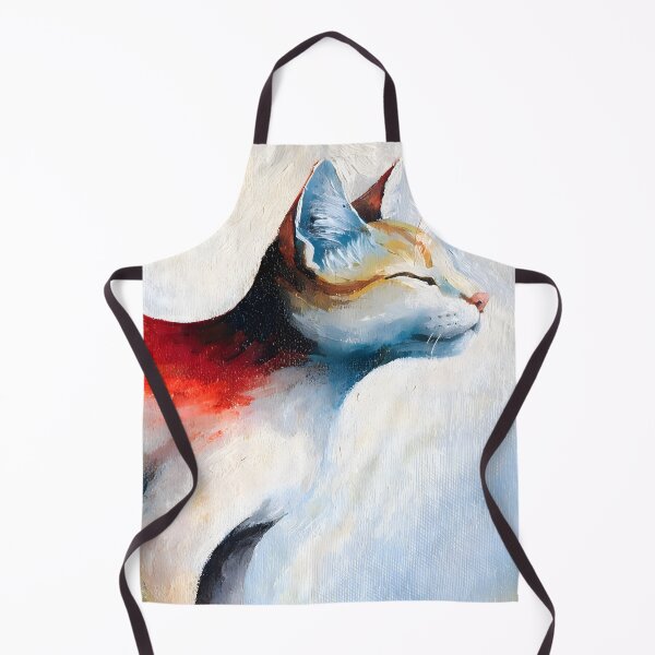 Item preview, Modern Stylized Cat Bold Color Painting designed and sold by ArtAmbience.