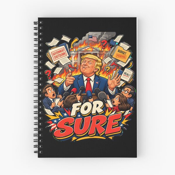 Item preview, Government Shutdown For Sure Trump Fire Satire designed and sold by Retro Whiskers.
