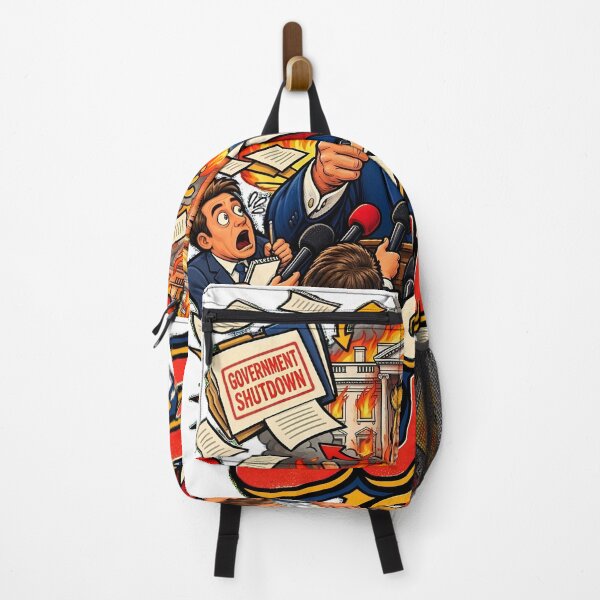Item preview, Government Shutdown For Sure Trump Fire Satire designed and sold by Retro Whiskers.