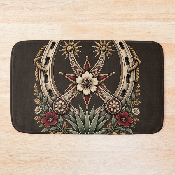 Item preview, Vintage Western Horseshoe & Spurs Emblem designed and sold by JonelCrafts.