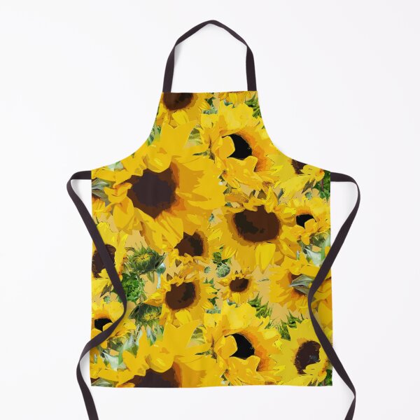 Item preview, Golden Sunflowers Halfdrop on Beige ebc44f designed and sold by Art in My Loft.