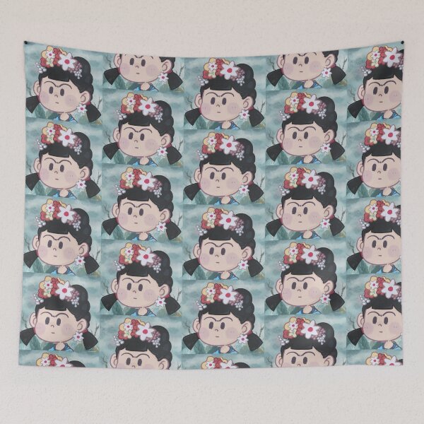 Item preview, Cute Cartoon Girl with Flower Crown – Whimsical Character Illustration Art designed and sold by pbchan.