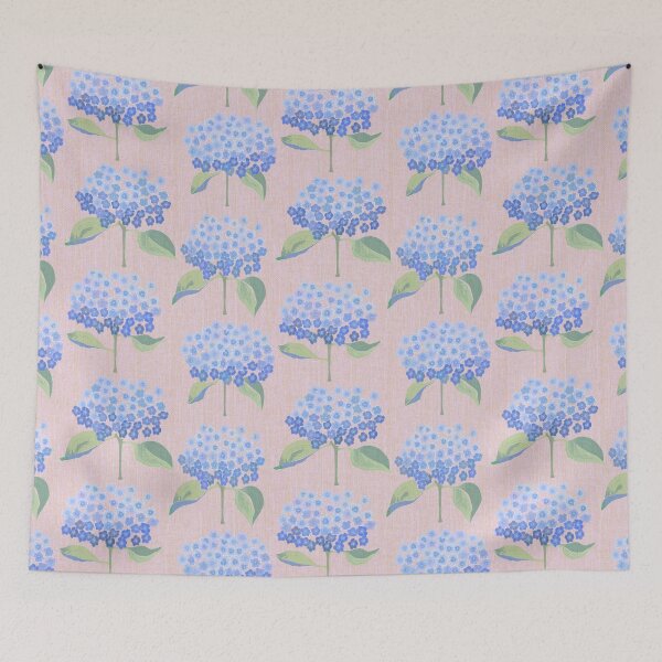 Item preview, Vintage Hydrangeas on Pink designed and sold by Indra's Net.