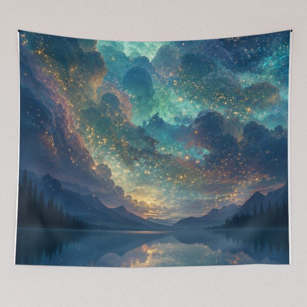 Item preview, Celestial Lake – Dreamy Cosmic Landscape designed and sold by H-Tsvetkova.