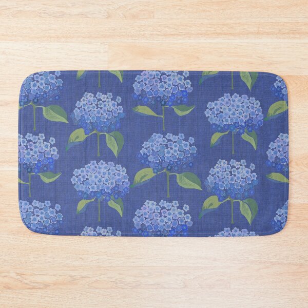 Item preview, Vintage Hydrangeas on Blue  designed and sold by Indra's Net.