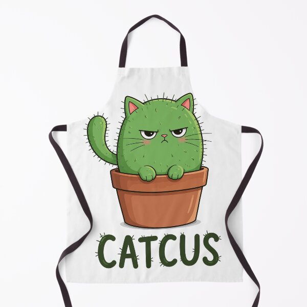 Item preview, Catcus Funny Grumpy Cactus Cat In Terracotta Pot Pun Graphic Art designed and sold by The Upside Down.