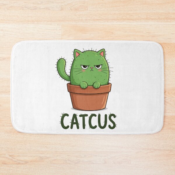 Item preview, Catcus Funny Grumpy Cactus Cat In Terracotta Pot Pun Graphic Art designed and sold by The Upside Down.