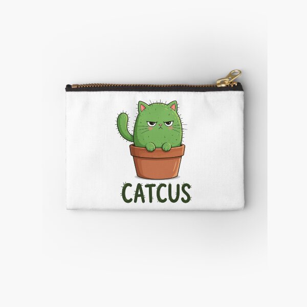 Item preview, Catcus Funny Grumpy Cactus Cat In Terracotta Pot Pun Graphic Art designed and sold by The Upside Down.
