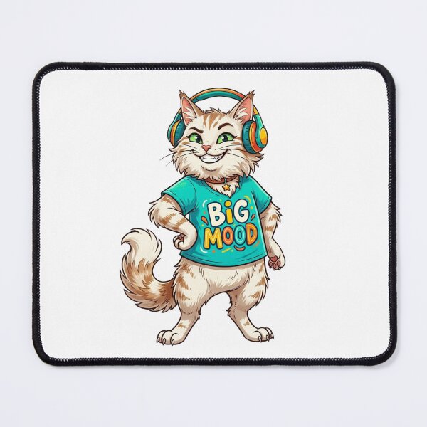 Item preview, A Turkish Angora Cat "Big Mood" Funny designed and sold by StickVerse by Owais.